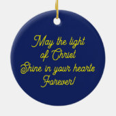 Vroegere kerstkaarsen keramisch ornament (Achterkant)