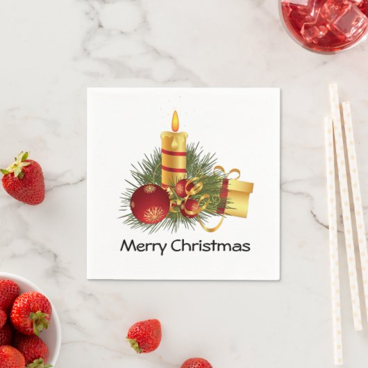 Vroegere kerstkaarsen servet (Insitu)