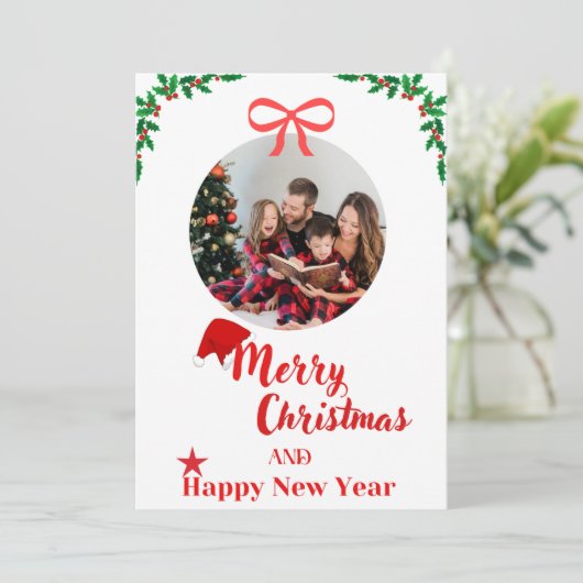 Vroegere kerstkaart (Staand voorkant)