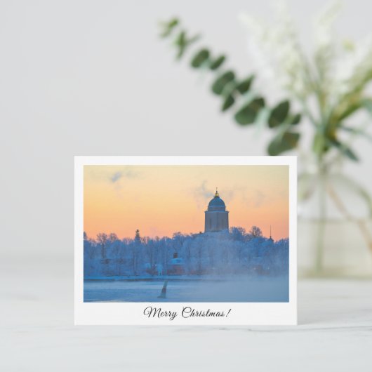 Vroegere kerstkaart briefkaart (Staand voorkant)