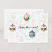 Vroegere kerstkaart briefkaart (Voorkant / Achterkant)