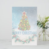 Vroegere kerstkaart briefpapier (Staand voorkant)