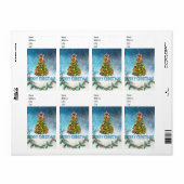 Vroegere kerstkaart etiket (Full Sheet)