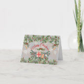 Vroegere kerstkaart feestdagen kaart (Voorkant)