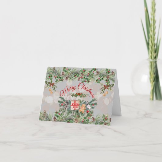 Vroegere kerstkaart feestdagen kaart (Voorkant)