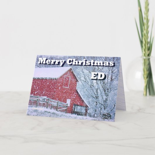 Vroegere kerstkaart feestdagen kaart (Voorkant)