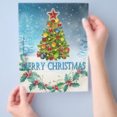 Vroegere kerstkaart flyer (Hand)