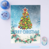 Vroegere kerstkaart flyer (Enkel)