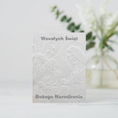 Vroegere kerstkaart in het Pools Wesołych Świąt Briefkaart (Staand voorkant)
