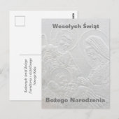 Vroegere kerstkaart in het Pools Wesołych Świąt Briefkaart (Voorkant / Achterkant)