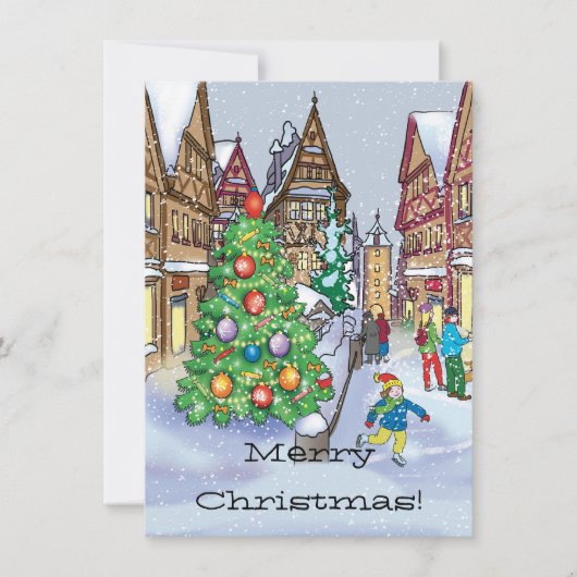 Vroegere kerstkaart kaart (Voorkant)