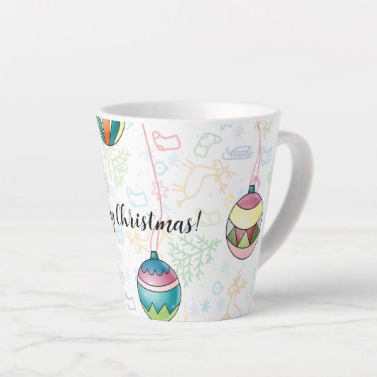 Vroegere kerstkaart latte mok (Rechterhoek)