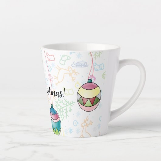 Vroegere kerstkaart latte mok (Rechts)