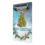 Vroegere kerstkaart mini klembord (Angled2)