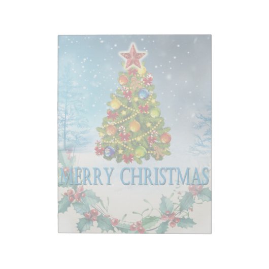 Vroegere kerstkaart notitieblok (Linkerzijde)