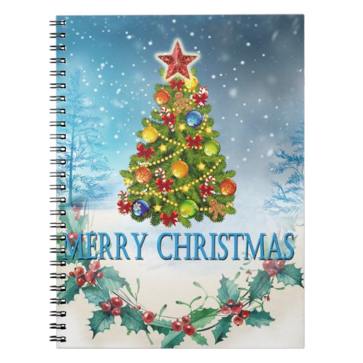 Vroegere kerstkaart notitieboek (Voorkant)