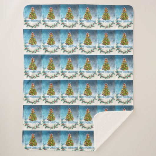 Vroegere kerstkaart sherpa deken (Voorkant)