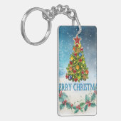 Vroegere kerstkaart sleutelhanger (Voorkant Links)