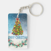Vroegere kerstkaart sleutelhanger (achterkant)