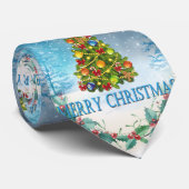 Vroegere kerstkaart stropdas (Opgerold)