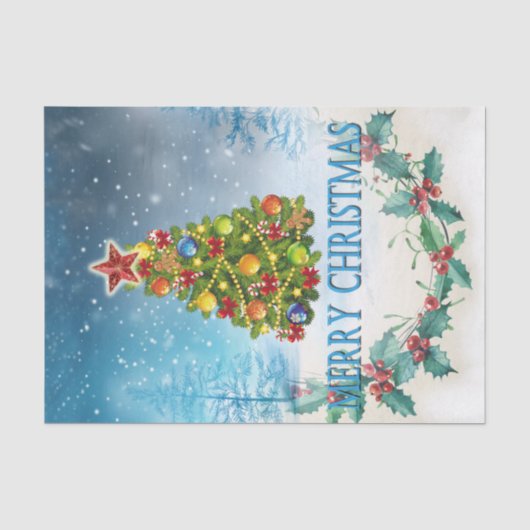 Vroegere kerstkaart tissuepapier (Voorkant)