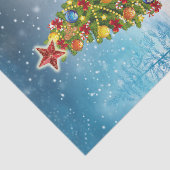 Vroegere kerstkaart tissuepapier (Detail)