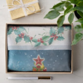 Vroegere kerstkaart tissuepapier (Geschenk)
