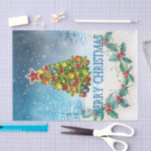 Vroegere kerstkaart tissuepapier (Craft)
