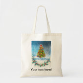 Vroegere kerstkaart tote bag (Voorkant)