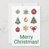 Vroegere kerstkaarten feestdagenkaart (Voorkant)