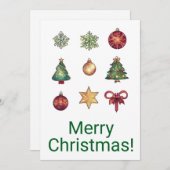 Vroegere kerstkaarten feestdagenkaart (Voorkant / Achterkant)