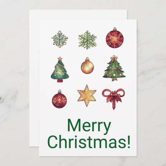 Vroegere kerstkaarten feestdagenkaart (Voorkant / Achterkant)