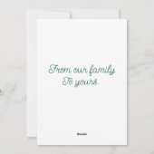 Vroegere kerstkaarten feestdagenkaart (Achterkant)