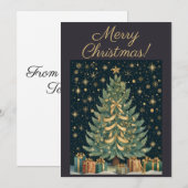 Vroegere kerstkaarten feestdagenkaart (Voorkant / Achterkant)