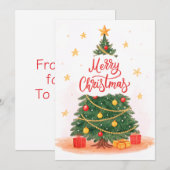 Vroegere kerstkaarten feestdagenkaart (Voorkant / Achterkant)