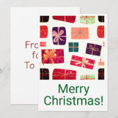 Vroegere kerstkaarten feestdagenkaart (Voorkant / Achterkant)