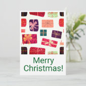Vroegere kerstkaarten feestdagenkaart (Staand voorkant)