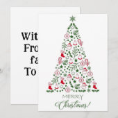 Vroegere kerstkaarten feestdagenkaart (Voorkant / Achterkant)