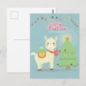 Vroegere kerstkaartje briefkaart (Voorkant / Achterkant)