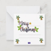 Vroegere kerstkaartje notitiekaartje (Achterkant)