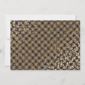 Vroegere kerstkalligrafie Gold Snow-lampfoto Feestdagenkaart (Achterkant)