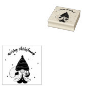 Vroegere kerstkerst rubberstempel (Gestempeld)