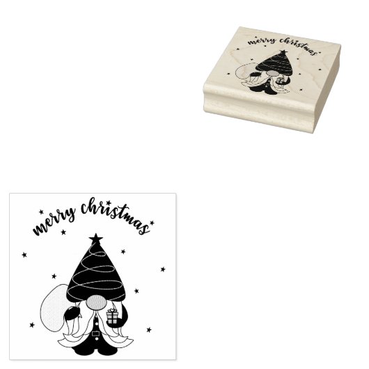 Vroegere kerstkerst rubberstempel (Gestempeld)