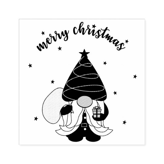 Vroegere kerstkerst rubberstempel (Afrduk)