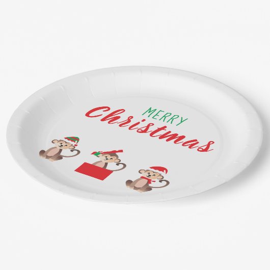 Vroegere kerstkerstapen Petten Papieren Bordje (Gekanteld)