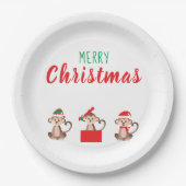 Vroegere kerstkerstapen Petten Papieren Bordje (Voorkant)