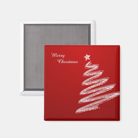 Vroegere kerstkerstboom magneet (Voorkant / Achterkant)