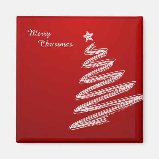 Vroegere kerstkerstboom magneet (Voorkant)