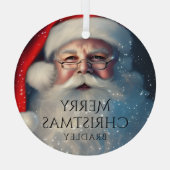 Vroegere kerstkerstkerstfeestelijke Feestdagen Glas Ornament (Achterkant)