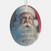 Vroegere kerstkerstkerstfeestelijke Feestdagen Glas Ornament (Voorkant Rechts)